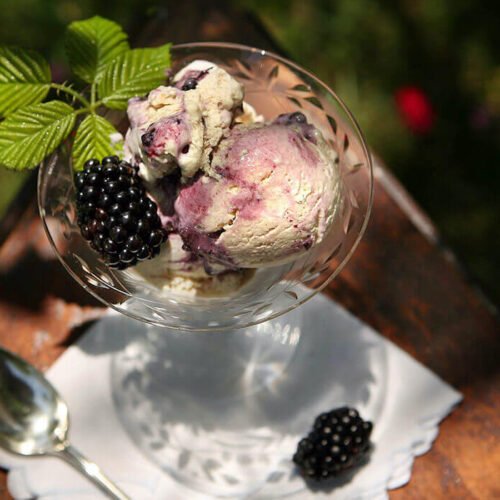 Summer Ice Cream with Mulberries